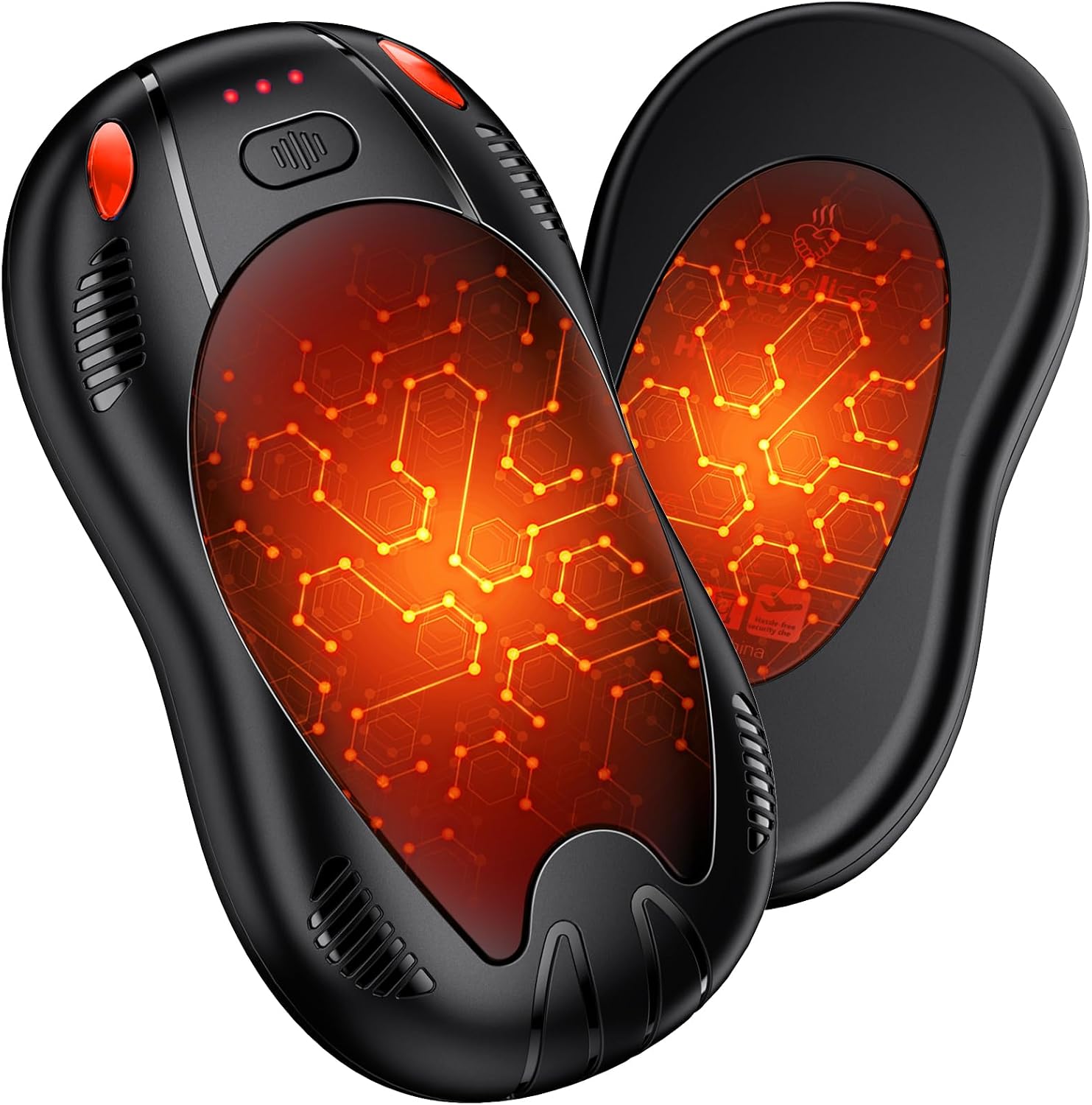 10000mAh Rechargeable Hand Warmers 2 pack, Double Side Heating Electric Magnetic Handwarmers, Portable Pocket-Sized Heater, for Raynauds, Outdoor Hunting Golf Camping, Women Mens Tech Gifts