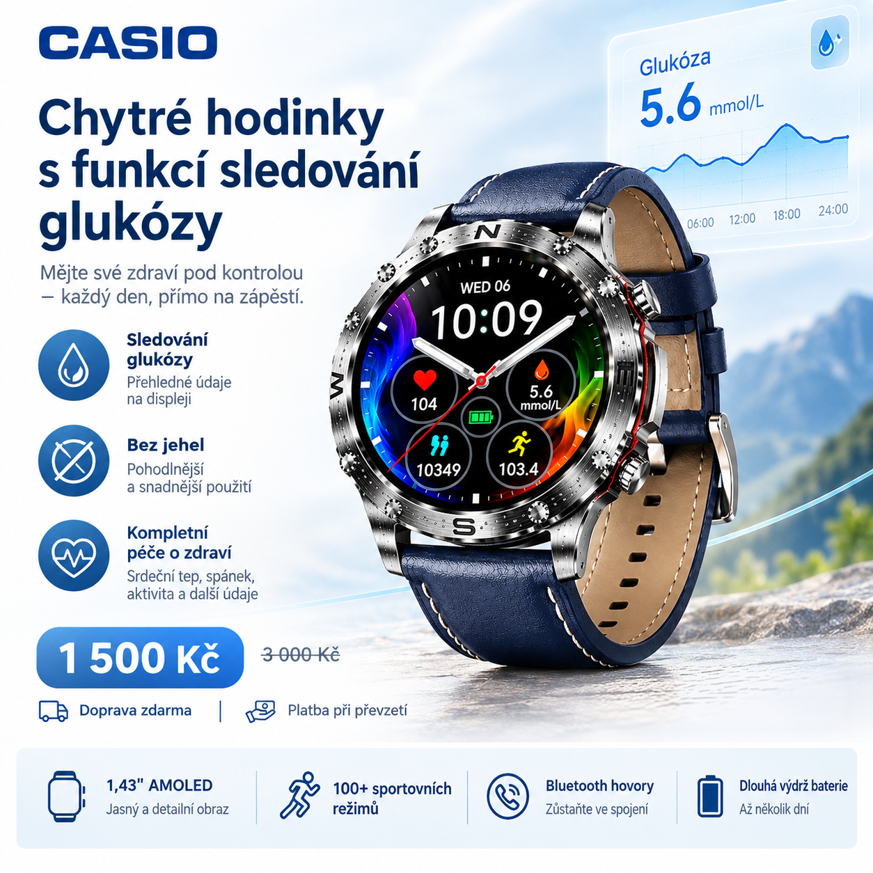 ⌚[Dovezeno z Japonska]CASIO Smartwatch  Chytré hodinky nové generace 2026 – kombinují pokročilé funkce a komplexní sledování 🔥