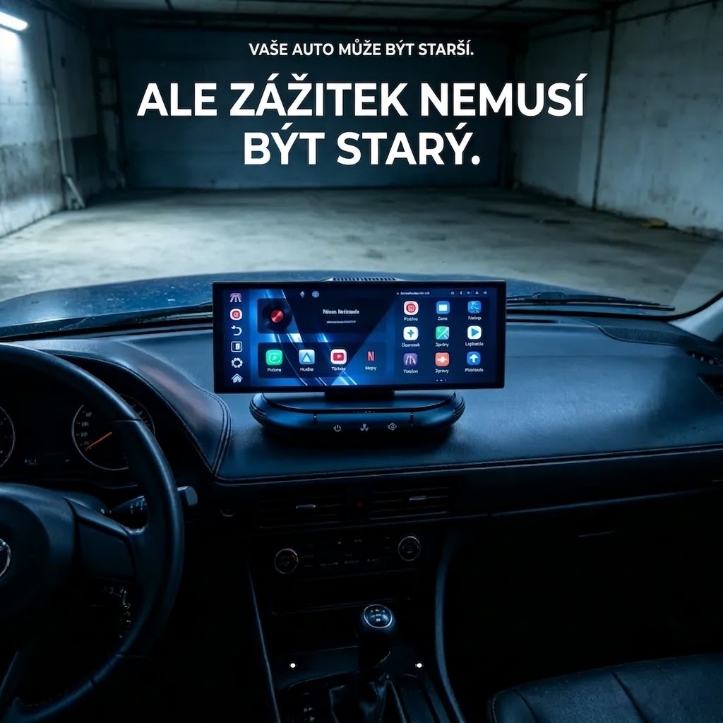 Systém běží na platformě Android 15 a podporuje CarPlay; pro lepší zážitek ze zábavy ve voze nabízí čističku vzduchu, 128 GB úložiště, funkci rozdělené obrazovky a hlasové ovládání Gemini.