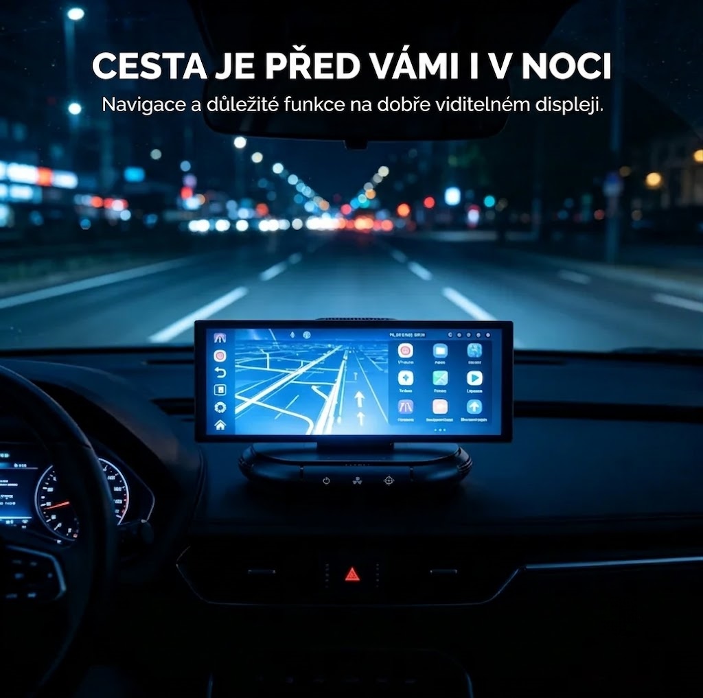 Systém běží na platformě Android 15 a podporuje CarPlay; pro lepší zážitek ze zábavy ve voze nabízí čističku vzduchu, 128 GB úložiště, funkci rozdělené obrazovky a hlasové ovládání Gemini.