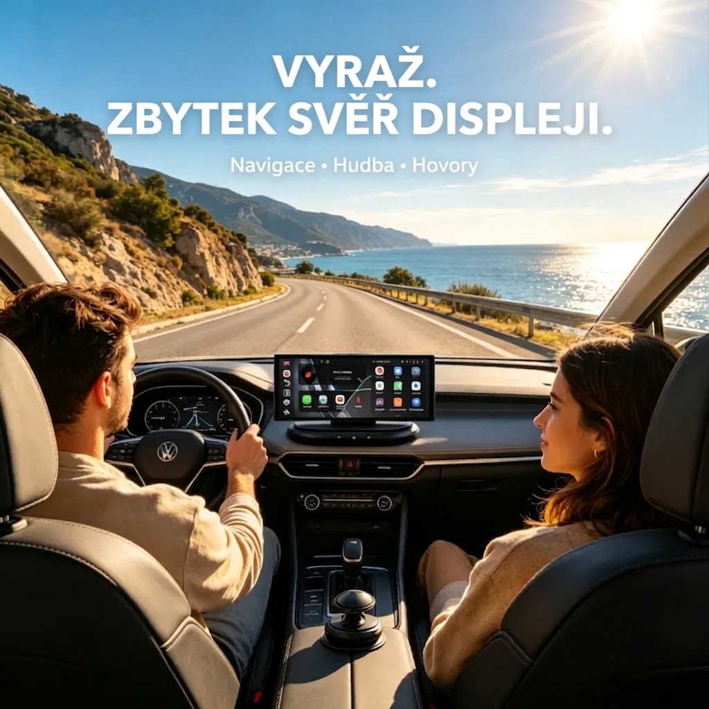 Systém běží na platformě Android 15 a podporuje CarPlay; pro lepší zážitek ze zábavy ve voze nabízí čističku vzduchu, 128 GB úložiště, funkci rozdělené obrazovky a hlasové ovládání Gemini.