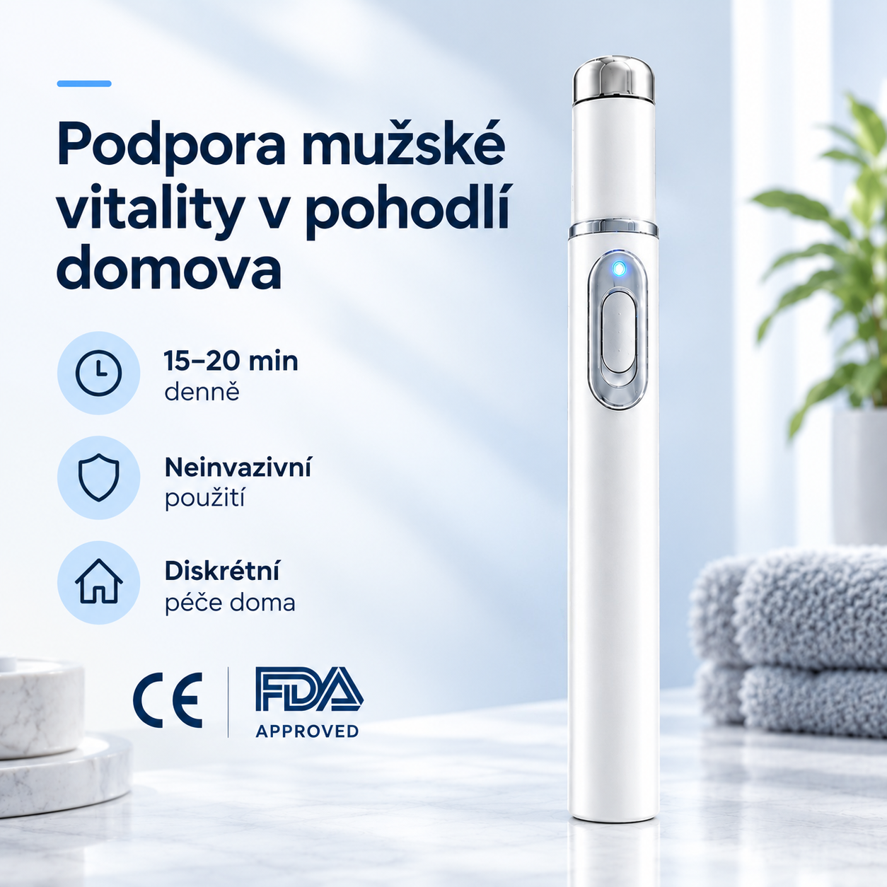 ⚡ Pokročilá rázová vlnová terapie podporuje mužské sexuální zdraví 💪 a pomáhá zmírnit bolesti svalů, kloubů a šlach 🦵