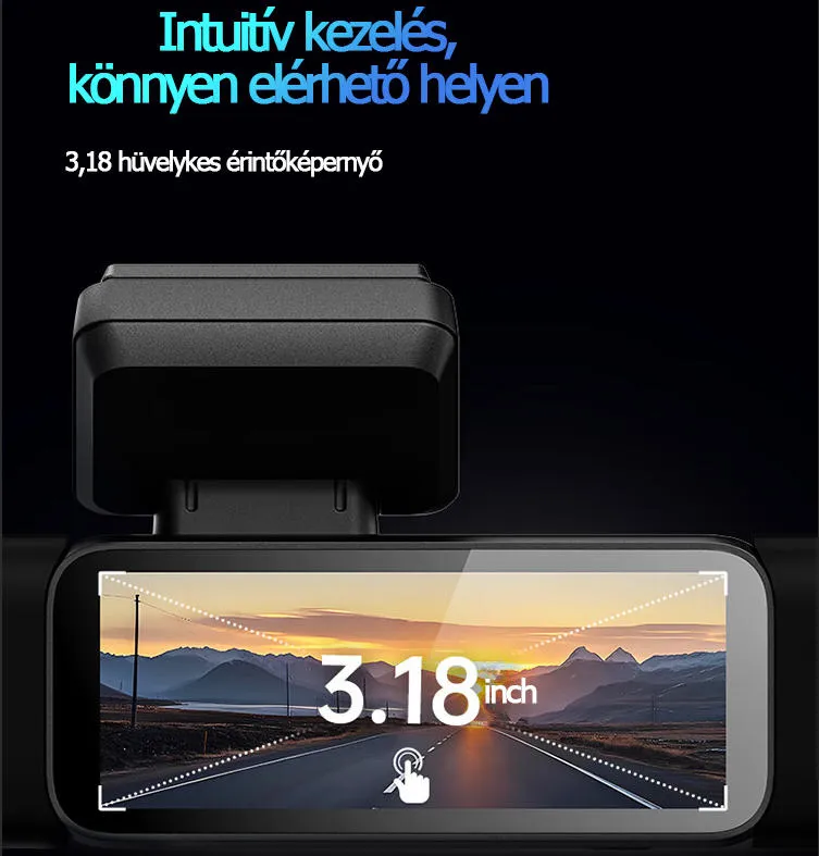 GARMIN G980 autós kamera mesterséges intelligenciával és hangvezérléssel, négykamerás rendszerrel, 360°-os panorámanézettel, 4K ultra HD éjszakai látással és GPS követéssel felszerelve.