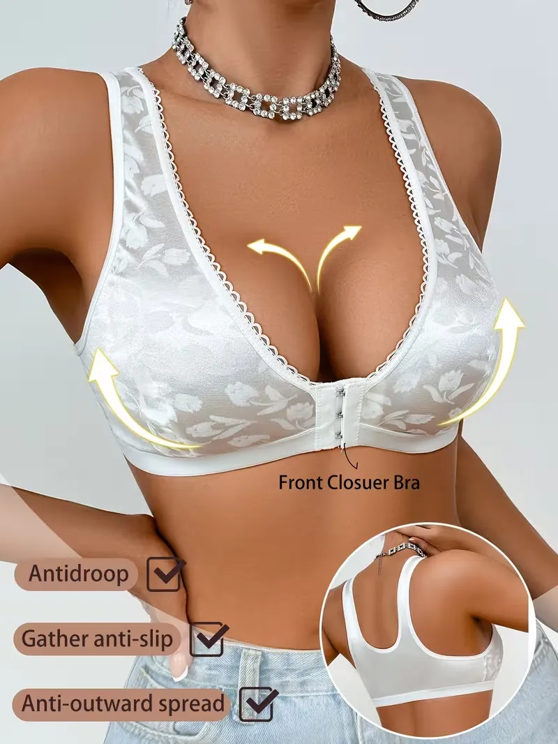 Sutien Triumph® cu închidere frontală, pachet de 3 👑, mărime mare
