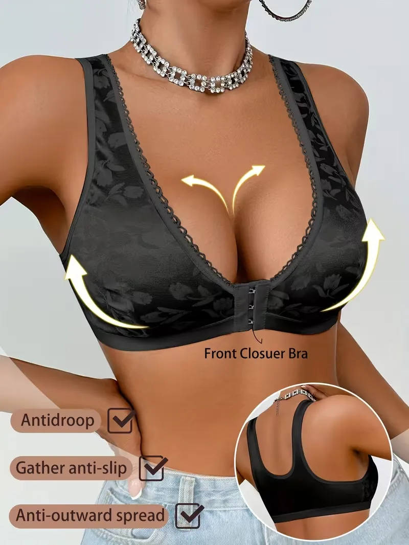 Sutien Triumph® cu închidere frontală, pachet de 3 👑, mărime mare