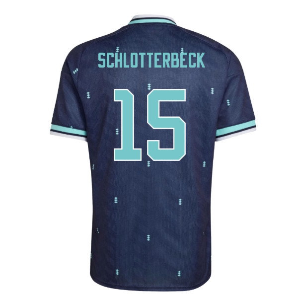 Back of the Germany 2026/27 away shirt with SCHLOTTERBECK 15 printed on it