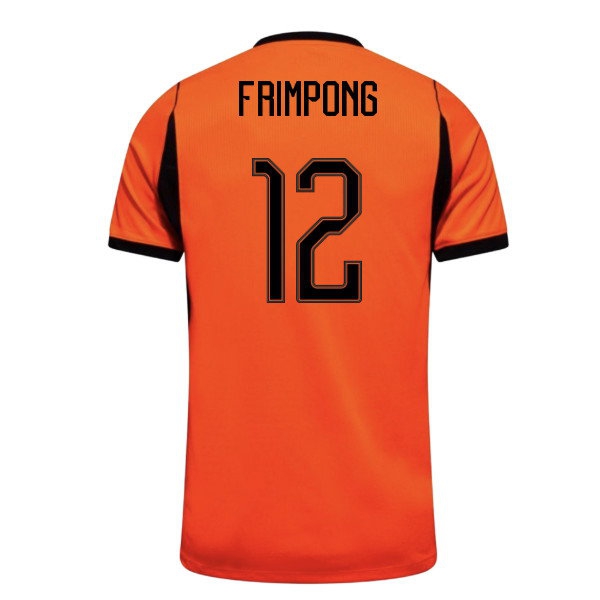 2026/27 Netherlands home shirt with FRIMPONG 12 printed on the back