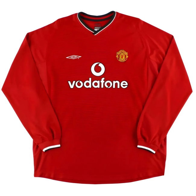 Manchester United 2000-02 Long Sleeved Home Shirt (XXL) (Excellent) (Cole 9)