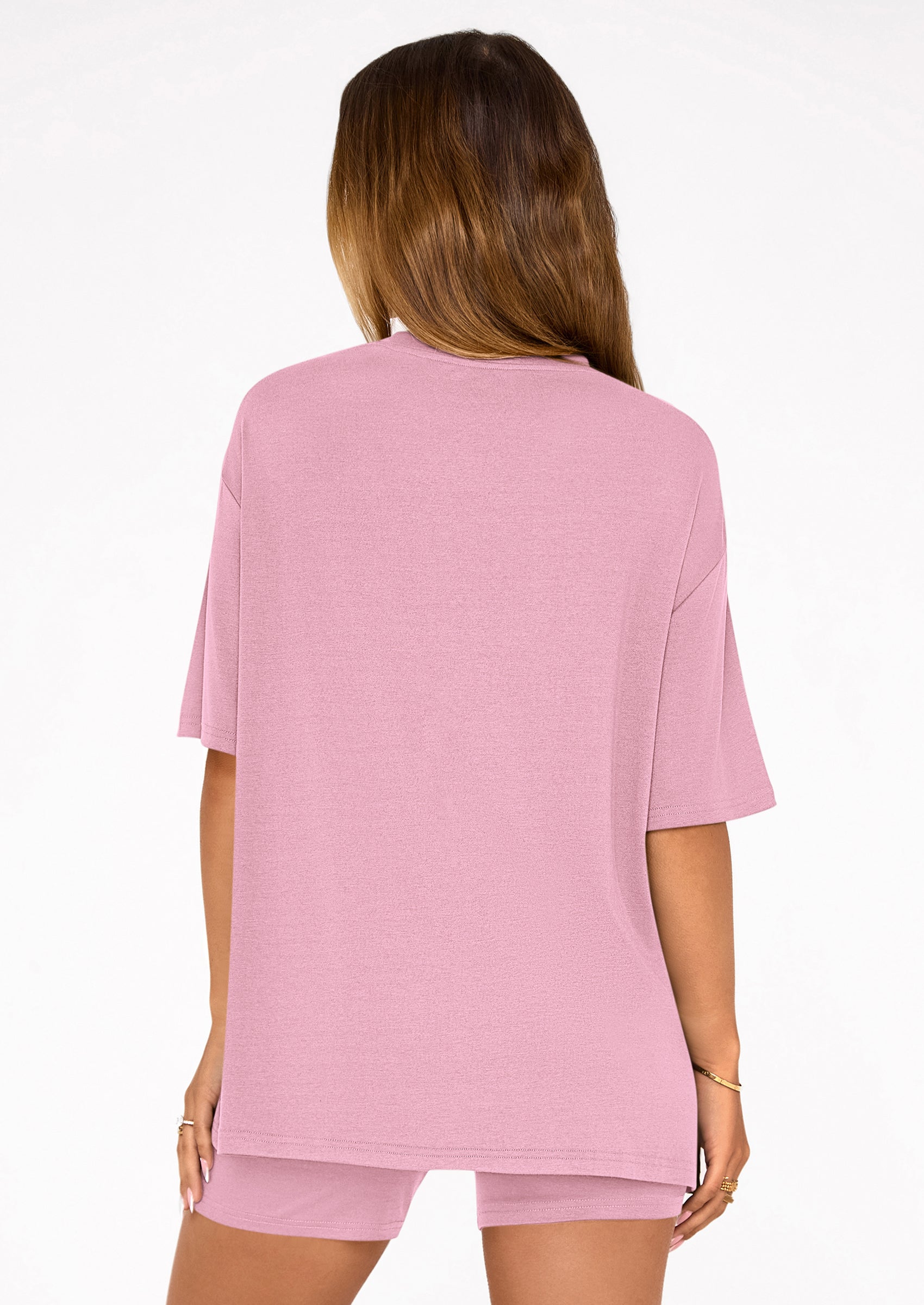Women's Two Piece Matching Lounge Sets Summer Casual Tops Short Sleeve Shirts Shorts Travel Airport Outfits