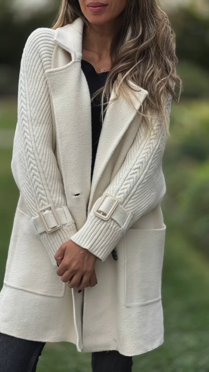 Ladies Collar Splicing Temperament Casual Coat