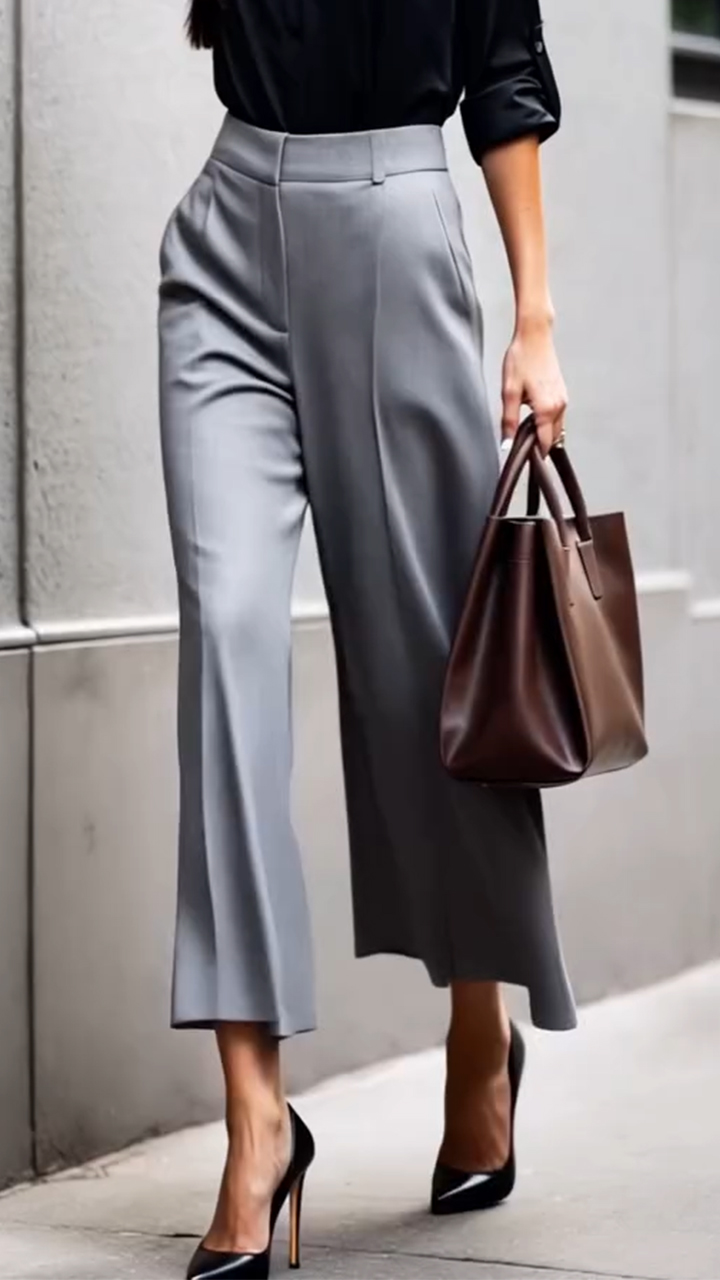 Women's Commuter Wide-leg 9-point Trousers