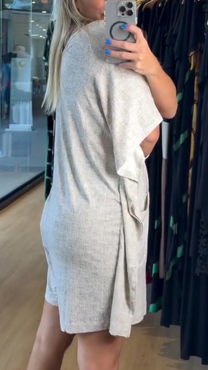 Women's V-neck Short-sleeved Casual Jumpsuit