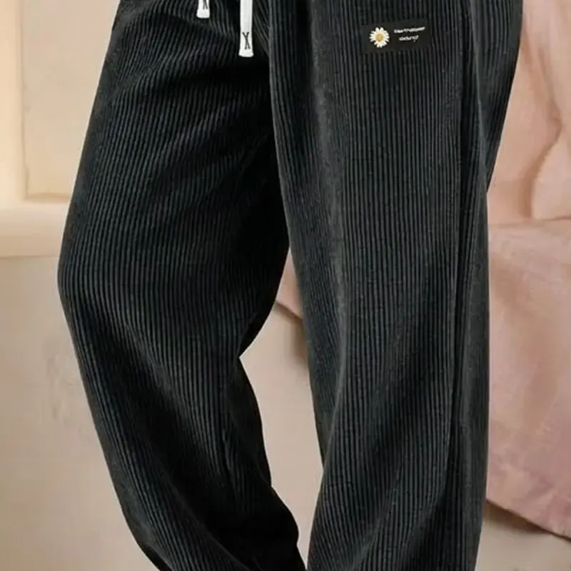 Women's 2-Pack Corduroy Straight-Leg Pants Drawstring