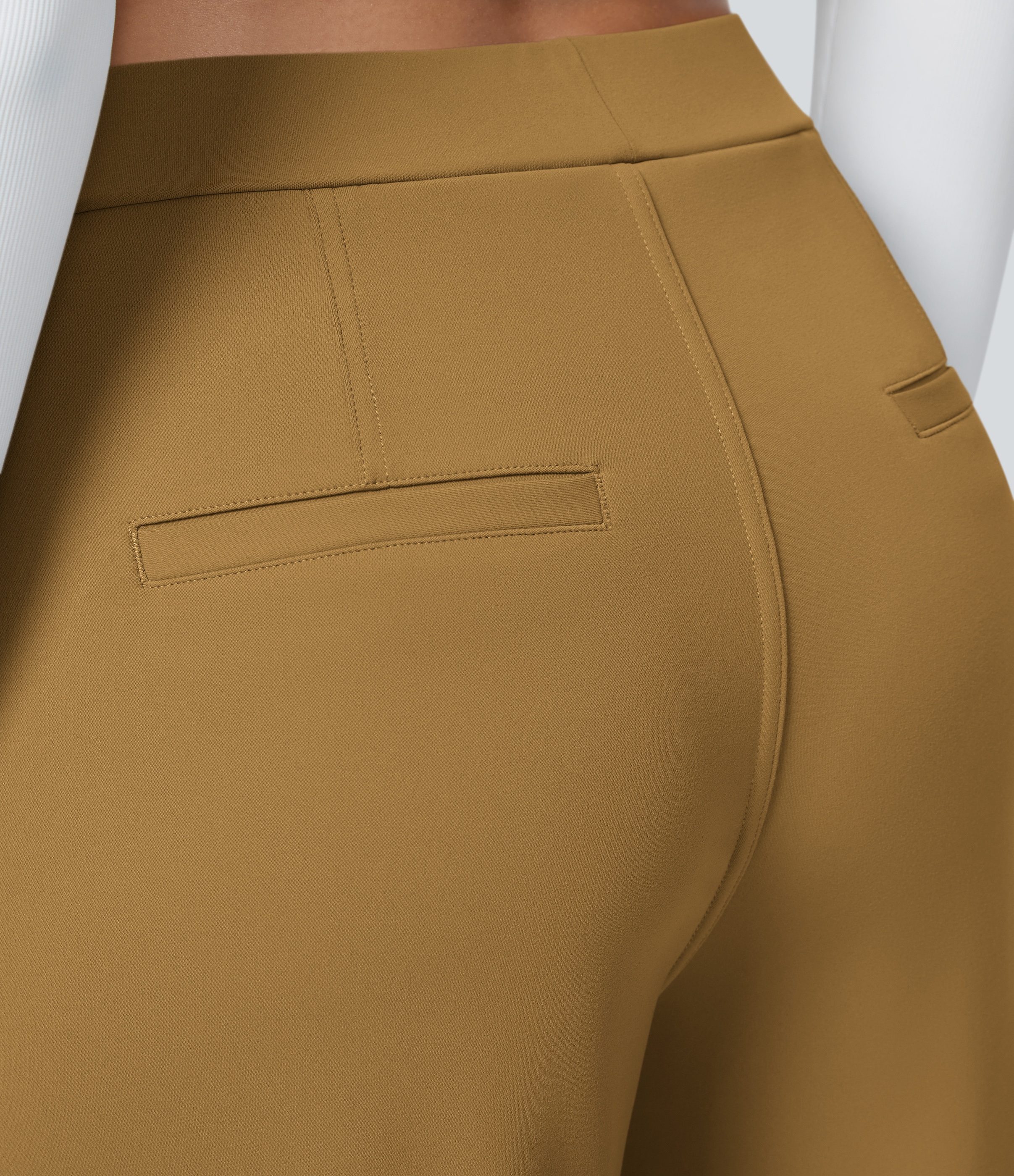 Wood Thrush High Waisted Pleated Straight Leg Work Pants with Pockets - 5