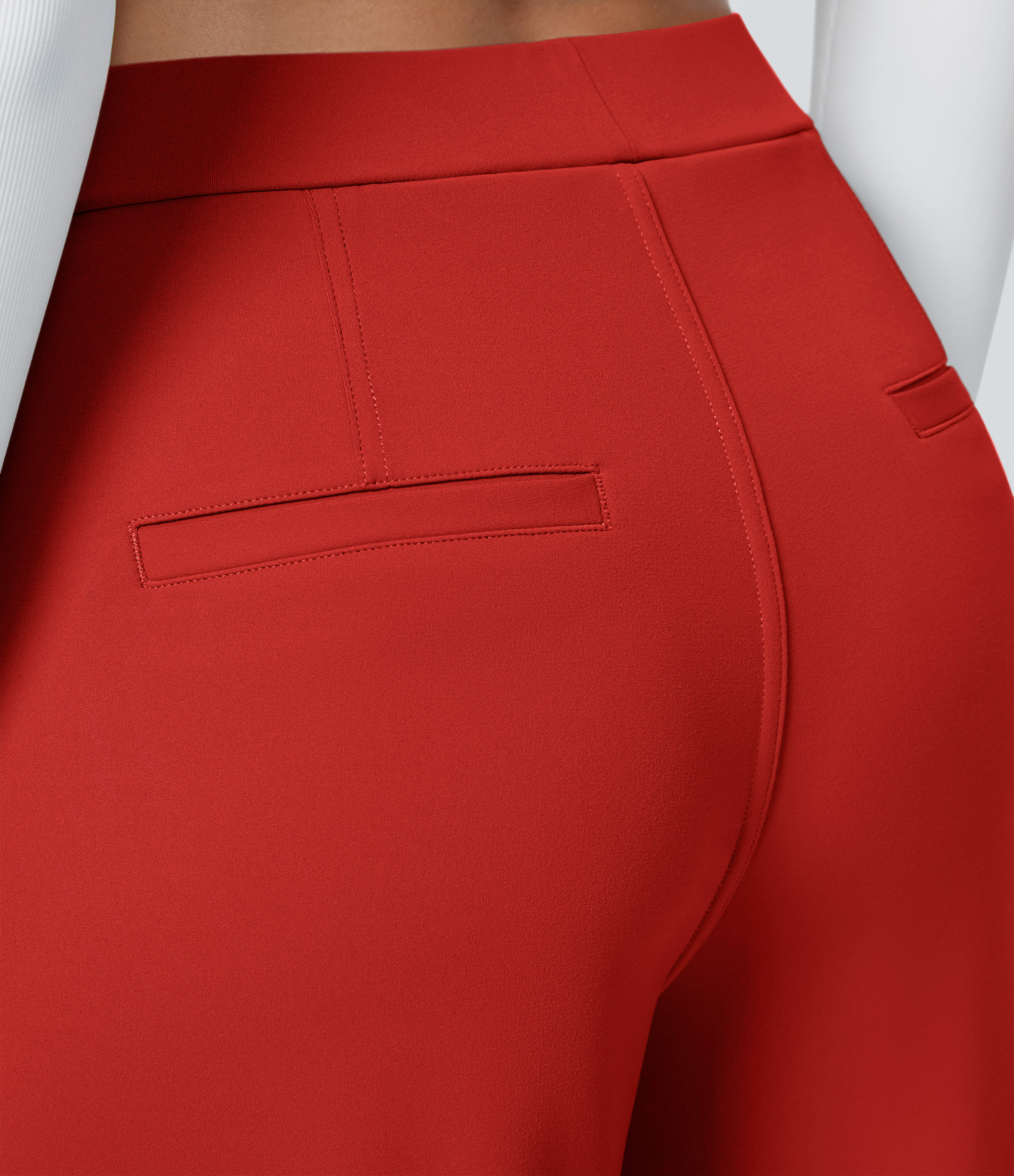 Valiant Poppy High Waisted Pleated Straight Leg Work Pants with Pockets - 5