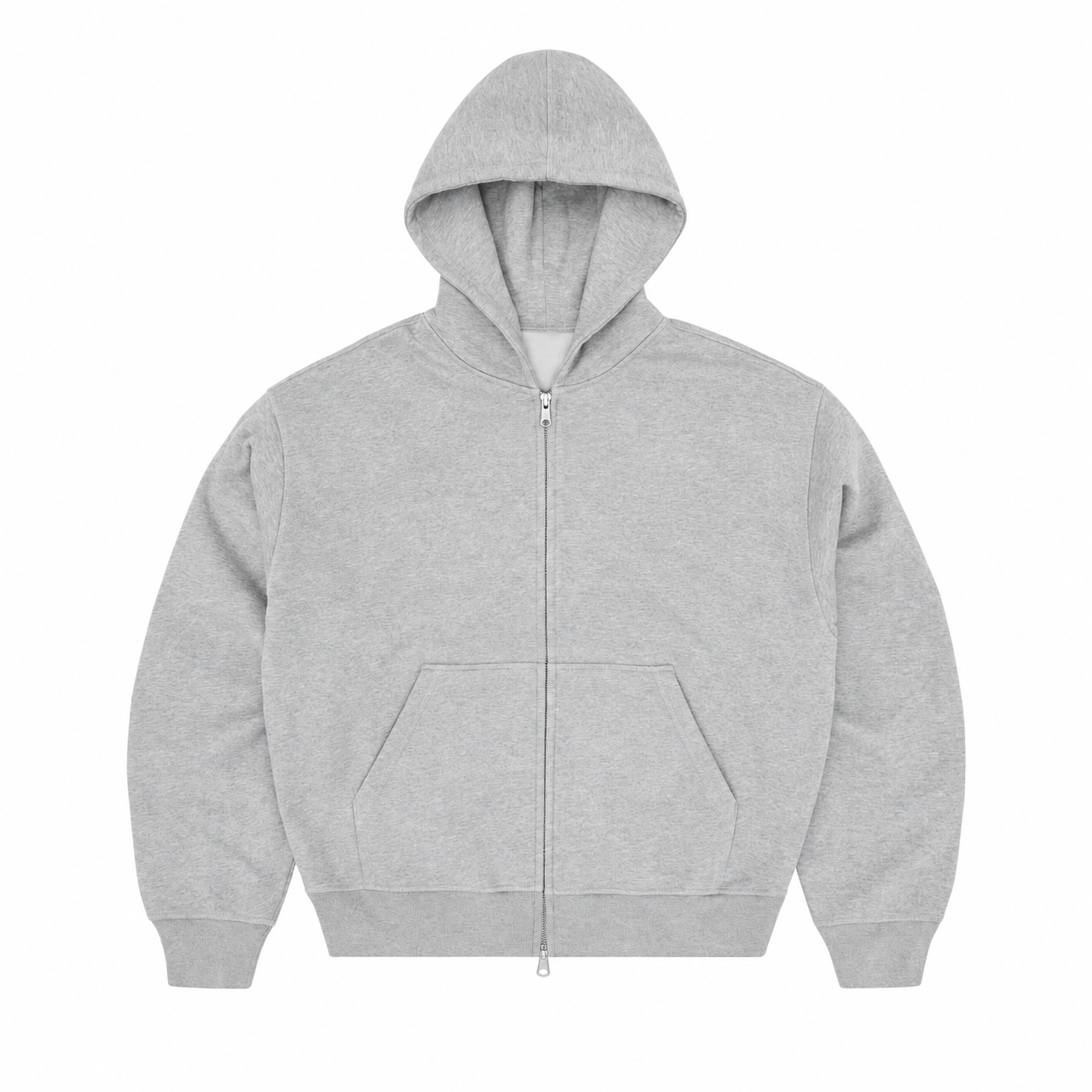 Heavyweight Zip Hoodie — Heather Grey · 02