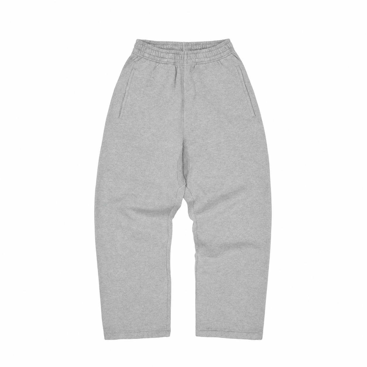 Open-Hem Fleece Sweatpants — Heather Grey · 04