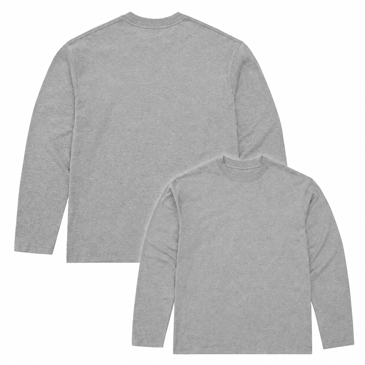 Cotton Long-Sleeve T-Shirt — Heather Grey · 15