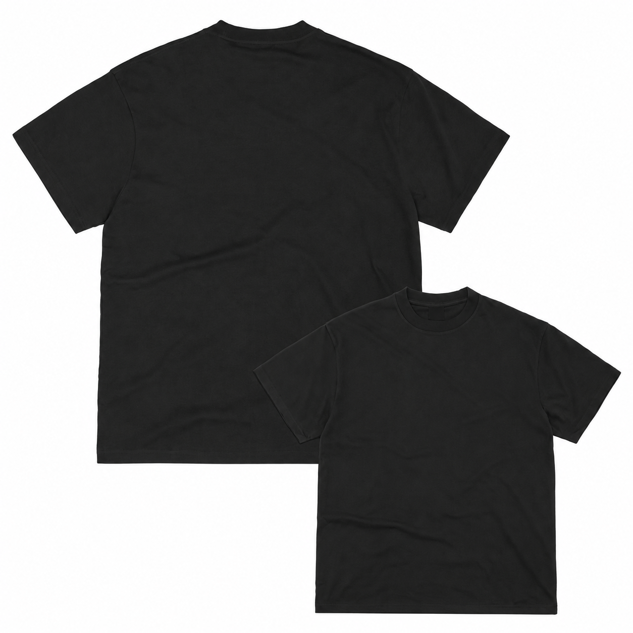 Cotton Crew-Neck T-Shirt — Black · 16