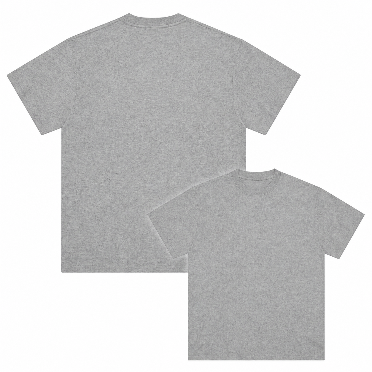 Cotton Crew-Neck T-Shirt — Heather Grey · 18