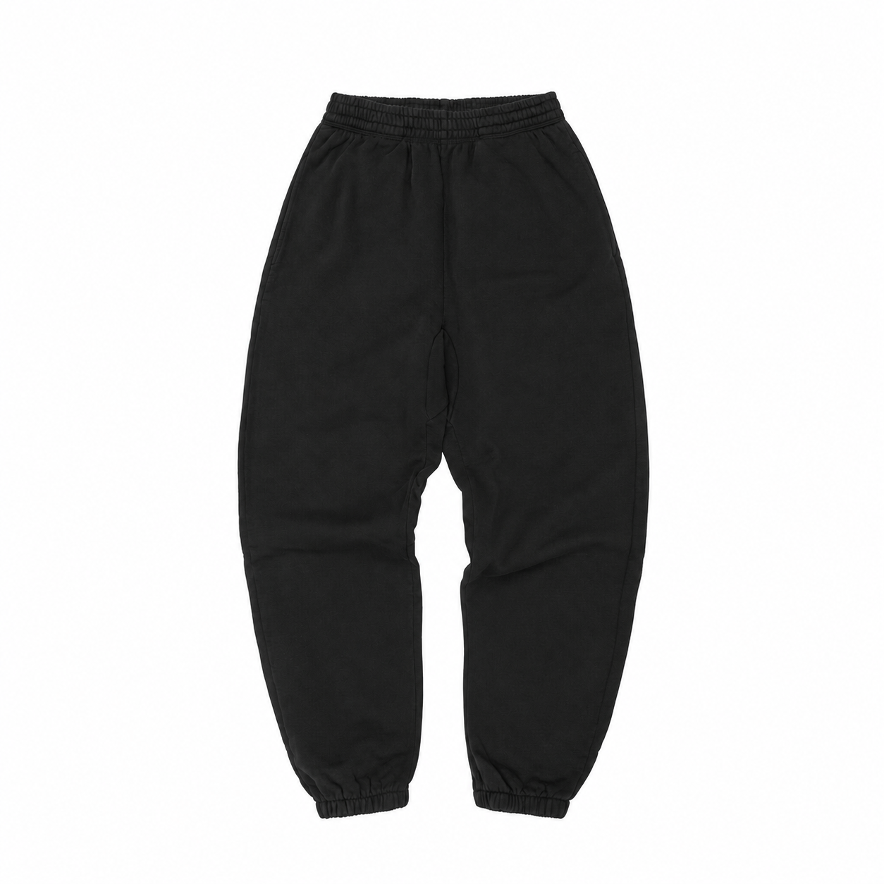 Cotton Fleece Sweatpants — Black · 24