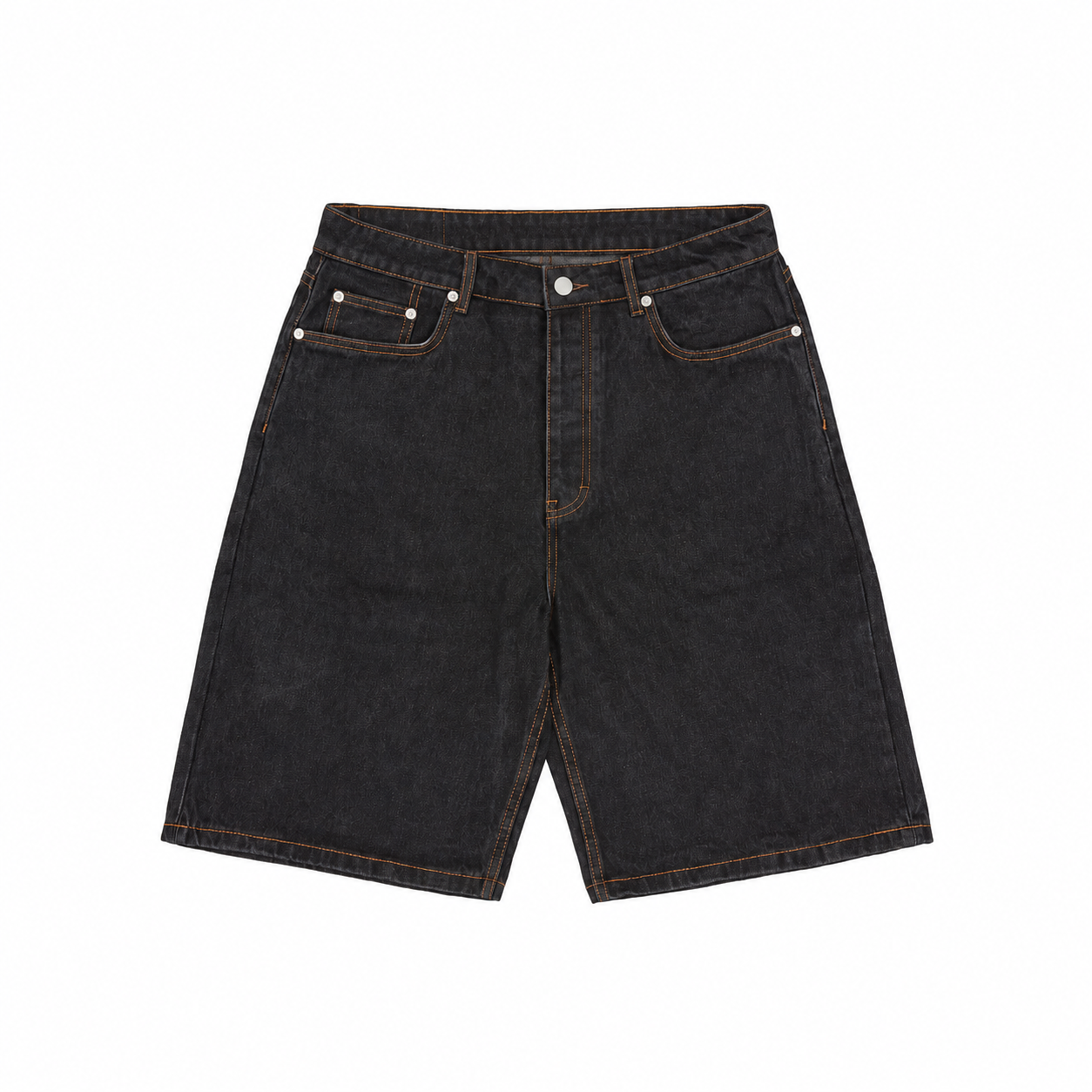 Washed Denim Shorts — Washed Black · 26