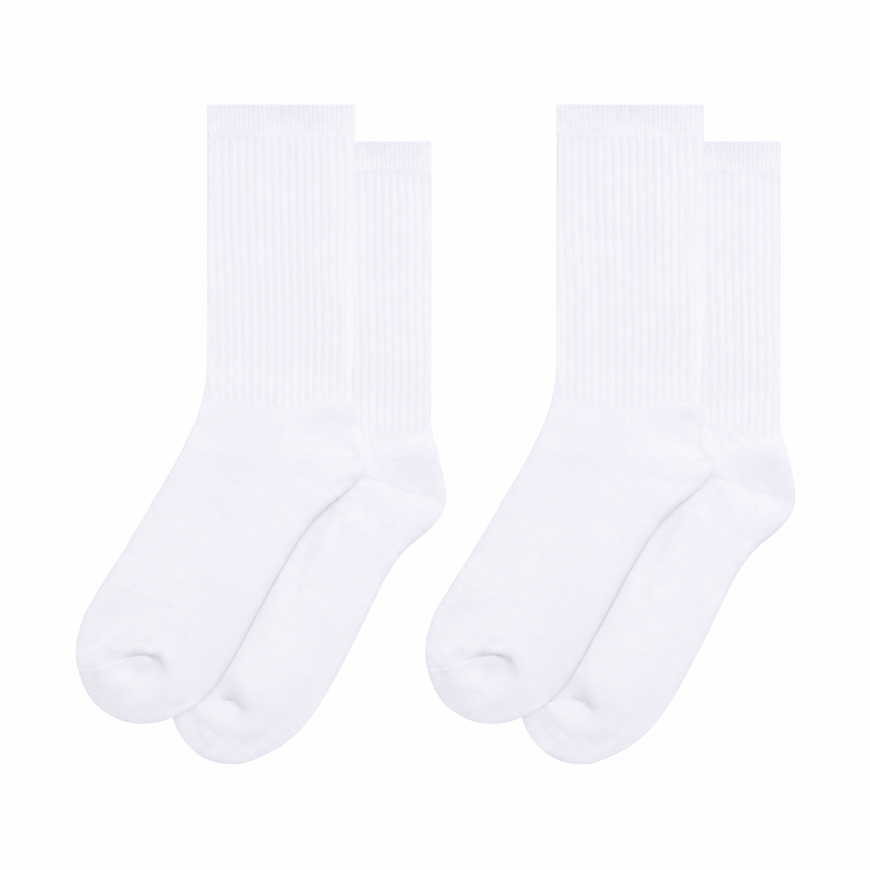 Crew Socks — 2 Pairs — White · 31