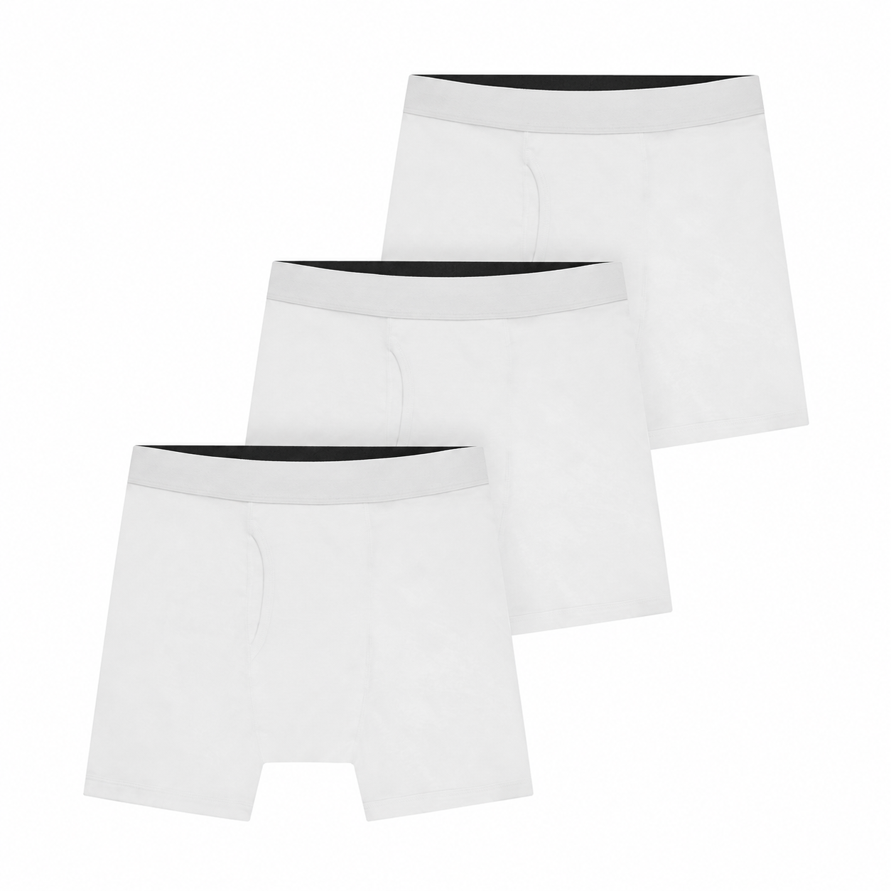 Cotton-Stretch Boxer Briefs — 3 Pack — White · 41