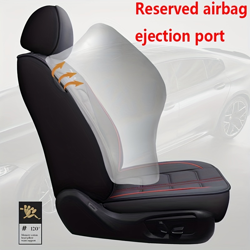 Set de 5 huse de scaun auto Pachet complet Pernă de scaun auto din piele PU Husă de scaun auto universală Set complet compatibil cu modelele cu cinci locuri