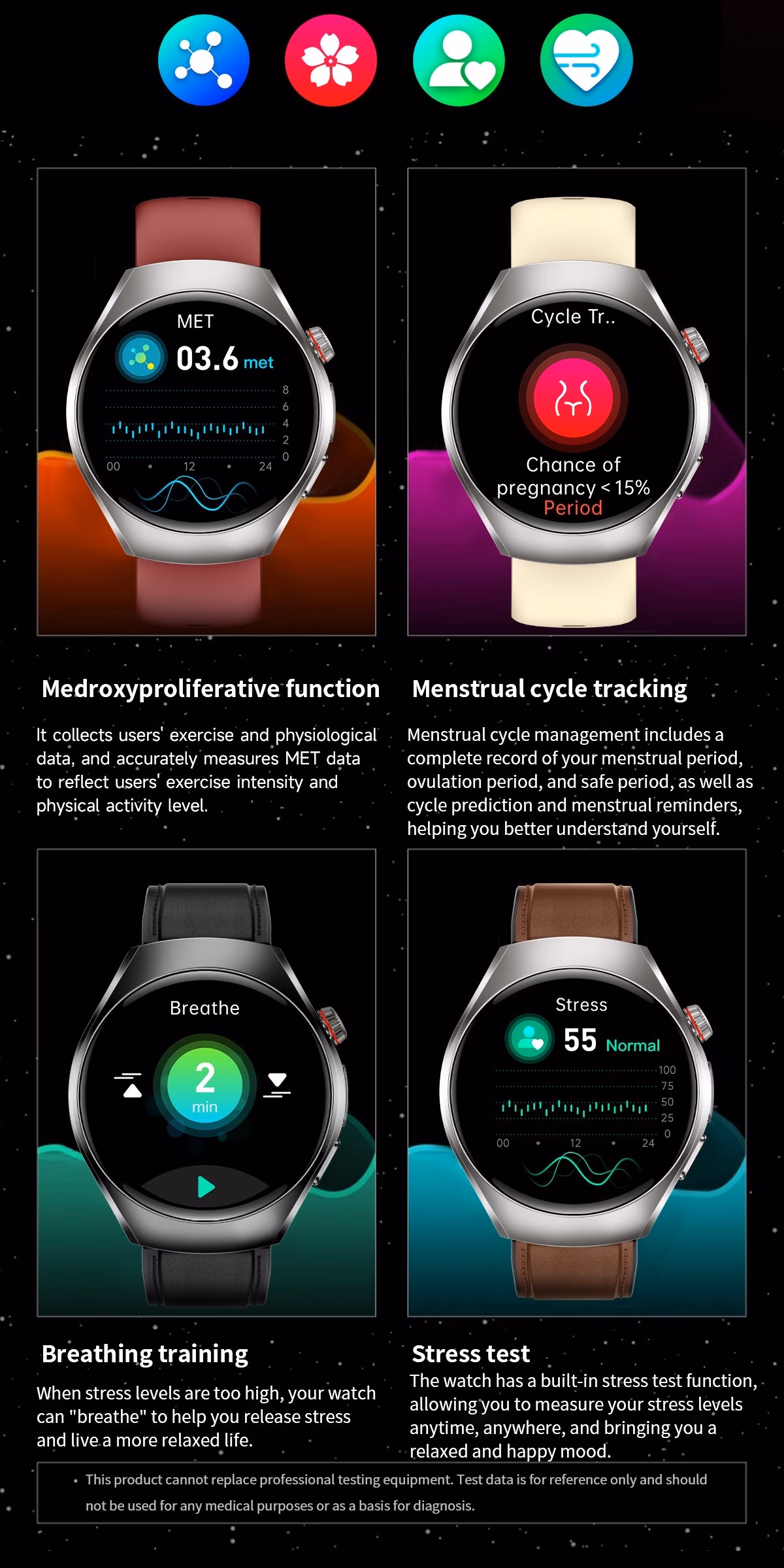 2026     watch 1 43 inch high definition full   supports wireless calls voice   one click sos for help 100 sports   remote monitoring fitness tracking suitable for   phones and for iphone Product details 16