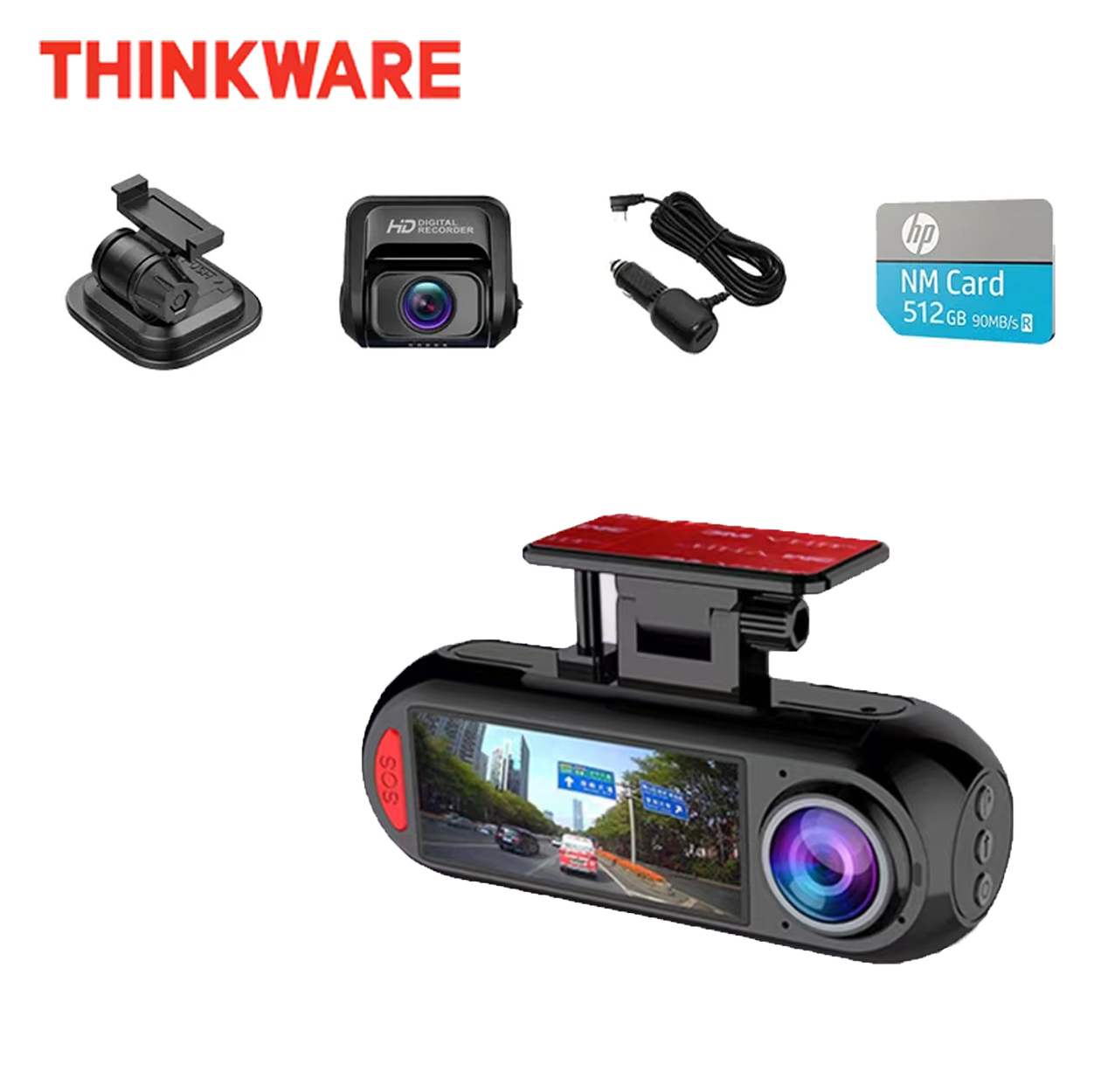 Thinkware 720°-os panoráma autós kamera 4K Sentinel 360°-os panoráma jármű belső és külső parkolásfigyeléssel 24 órás távirányítású mobiltelefon 2025 új modell