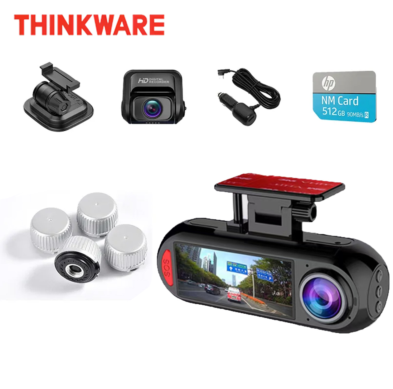 Thinkware 720°-os panoráma autós kamera 4K Sentinel 360°-os panoráma jármű belső és külső parkolásfigyeléssel 24 órás távirányítású mobiltelefon 2025 új modell