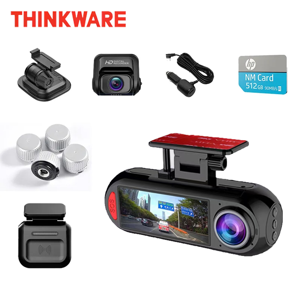 Thinkware 720°-os panoráma autós kamera 4K Sentinel 360°-os panoráma jármű belső és külső parkolásfigyeléssel 24 órás távirányítású mobiltelefon 2025 új modell