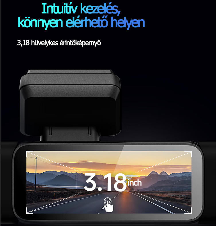 Garmin G980 mesterséges intelligenciával és hangvezérelt autós kamera négy kamerával, 360°-os panorámaképernyővel, 4K Ultra HD éjjellátóval és GPS-követéssel