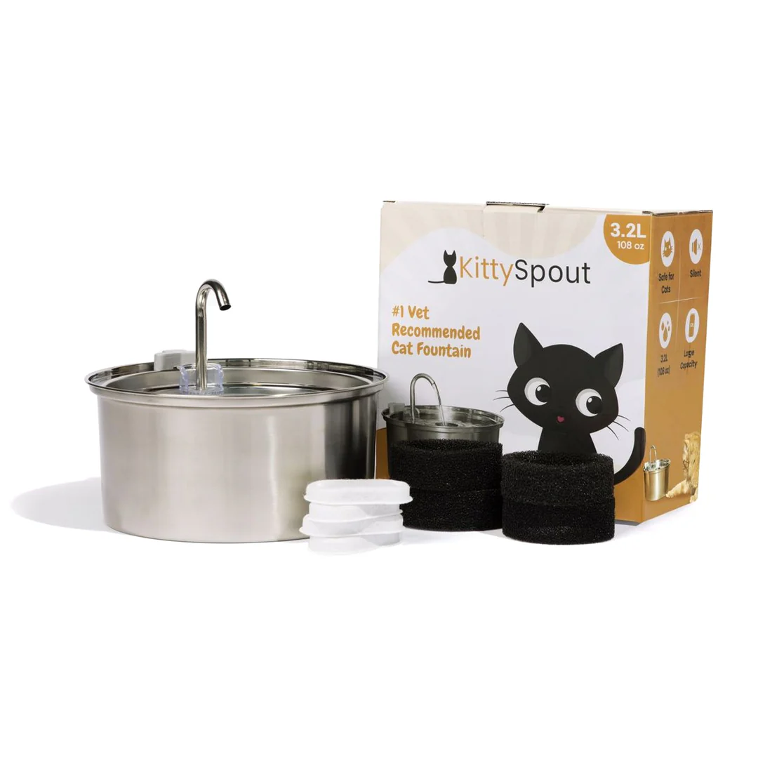 😻😻KittySpout™ Vezeték nélküli Itató - Egészséges és Boldog Macska Készlet