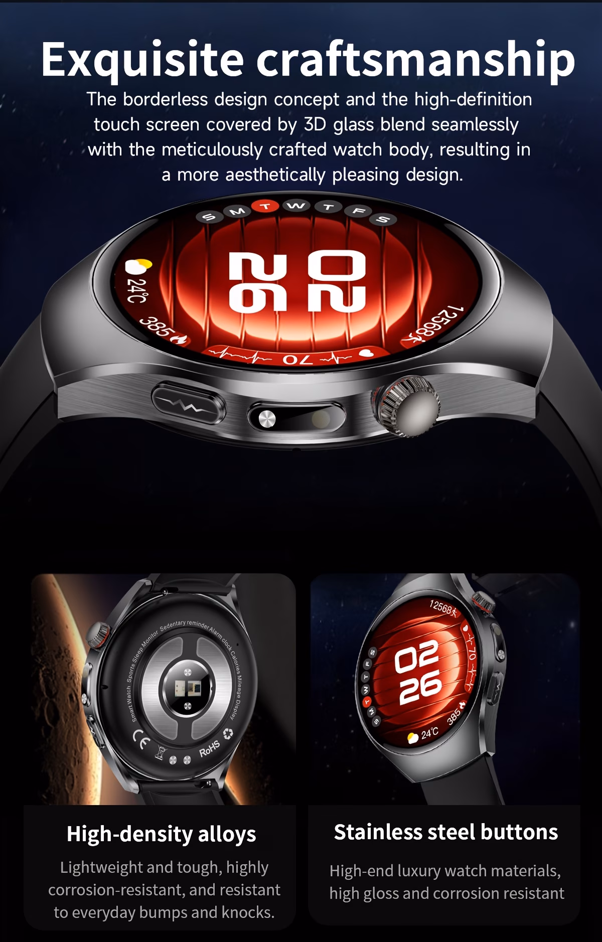 2026     watch 1 43 inch high definition full   supports wireless calls voice   one click sos for help 100 sports   remote monitoring fitness tracking suitable for   phones and for iphone Product details 4