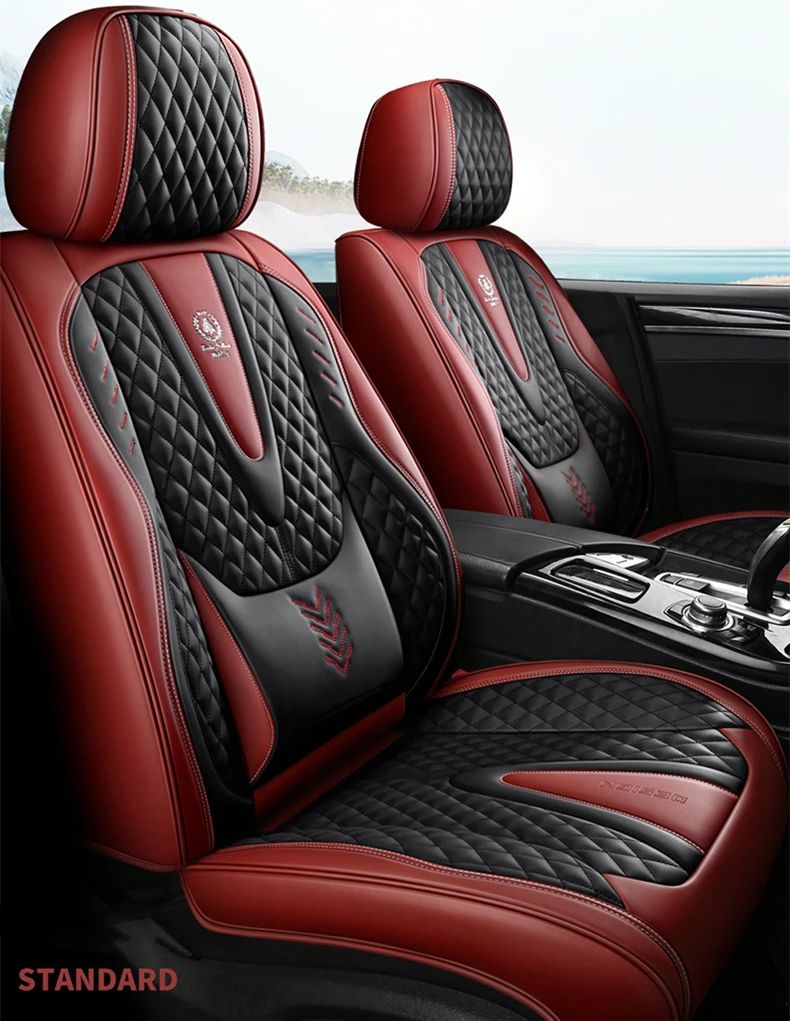 🚗Universal Car Seat Covers pentru 95% Sedan SUV Durabil din piele artificială perna scaunului include față și spate Cover Multi Culori