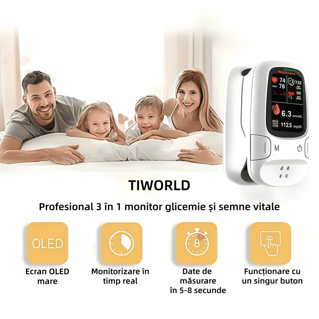 Siemens™ prezintă noul glucometru inteligent, neinvaziv, pentru glucoză în sânge 🔥Fabricat în SUA🔥