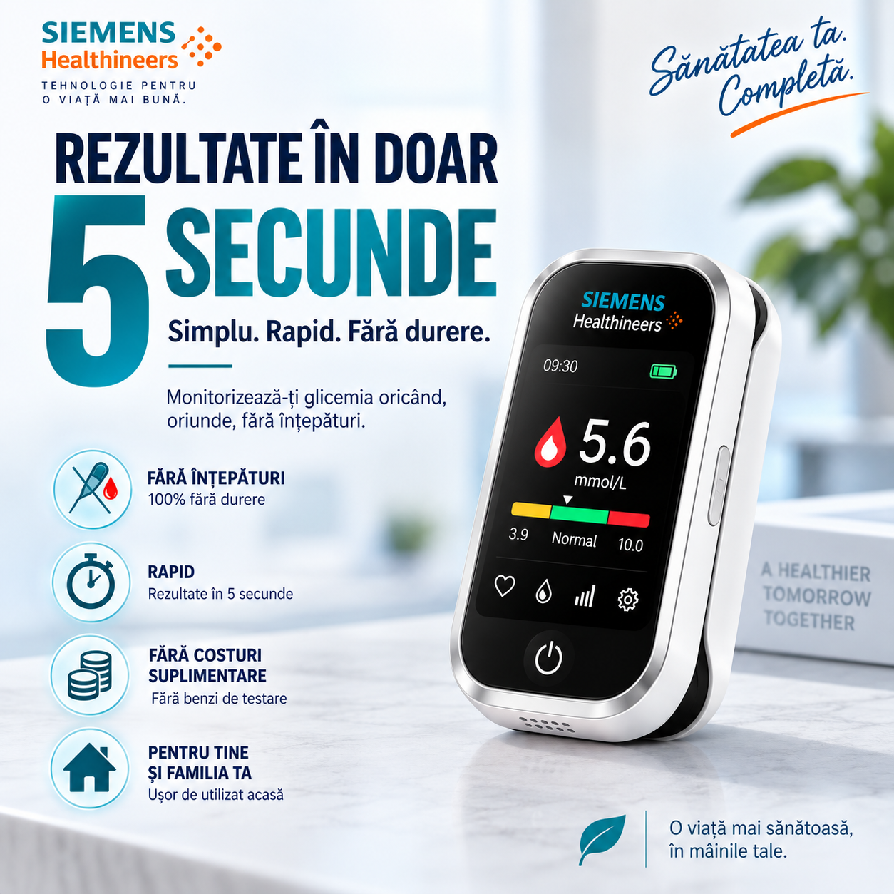 🩸 Siemens™ 11-în-1 – Fără ace. Fără benzi. Rezultate în doar 5 secunde.  Monitorizarea glicemiei, mai simplă și mai confortabilă ca niciodată.
