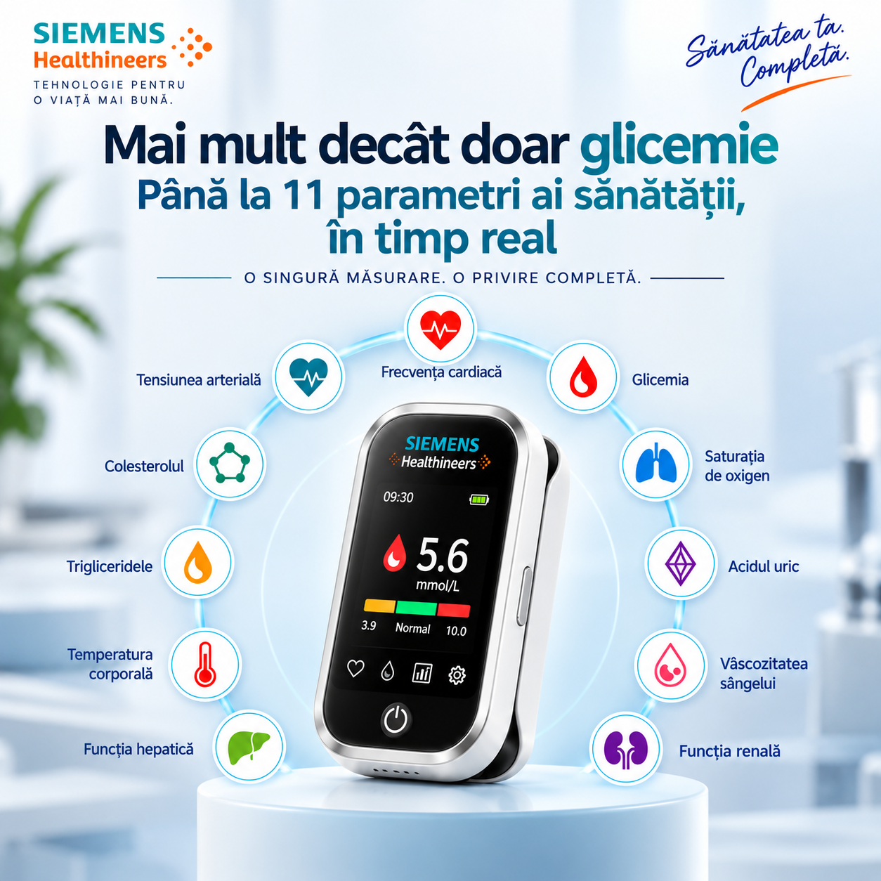 🩸 Siemens™ 11-în-1 – Fără ace. Fără benzi. Rezultate în doar 5 secunde.  Monitorizarea glicemiei, mai simplă și mai confortabilă ca niciodată.
