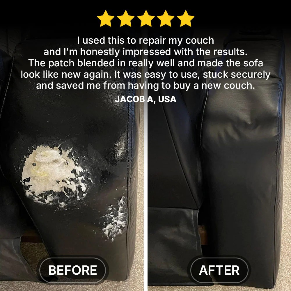 Self-Adhesive Leather Repair Patch Tape for Sofas & Car Seats