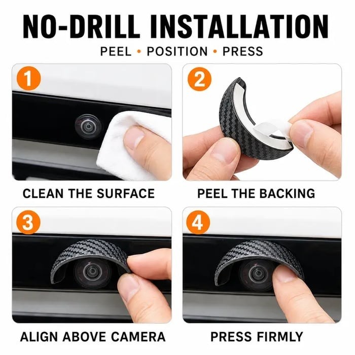 Soft PVC Sun Shade Cover, Waterproof Protector Hood for Reversing Backup Camera