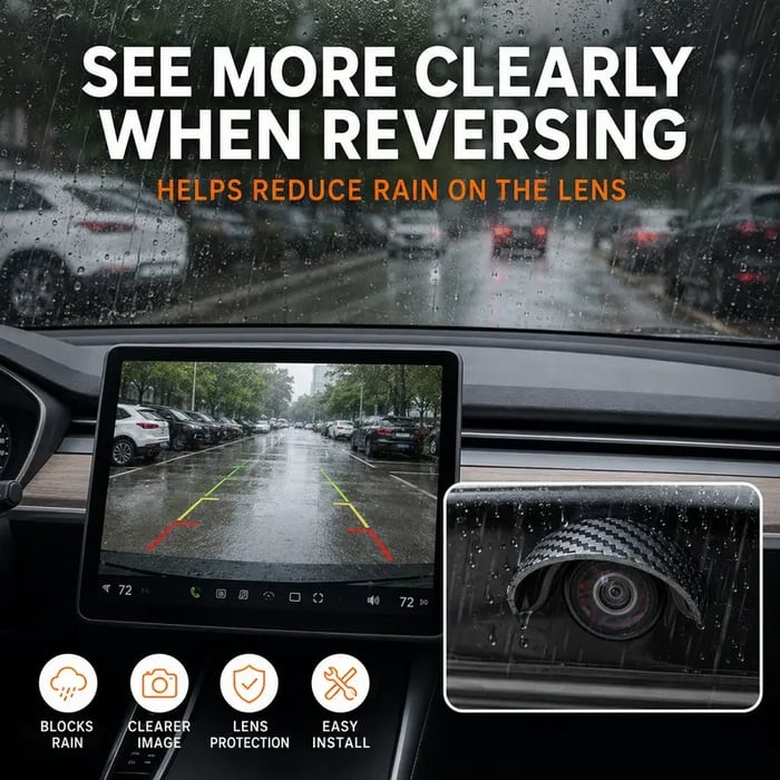 Soft PVC Sun Shade Cover, Waterproof Protector Hood for Reversing Backup Camera