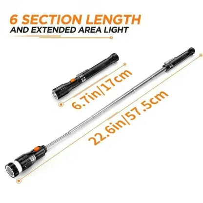 ✨Extendable Magnetic Pickup Tools - Telescoping Magnet with LED Flashlight