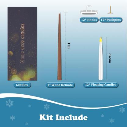 Floating LED Candles with Magic Wand Remote – Create a Magical Haunted Atmosphere in Seconds