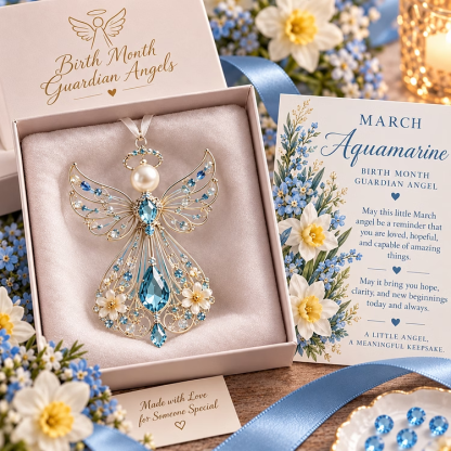🌟Last Day 60% OFF🎁Birth Month Guardian Angel | 12 Birthstone-Inspired Keepsakes for Meaningful Gifts✨