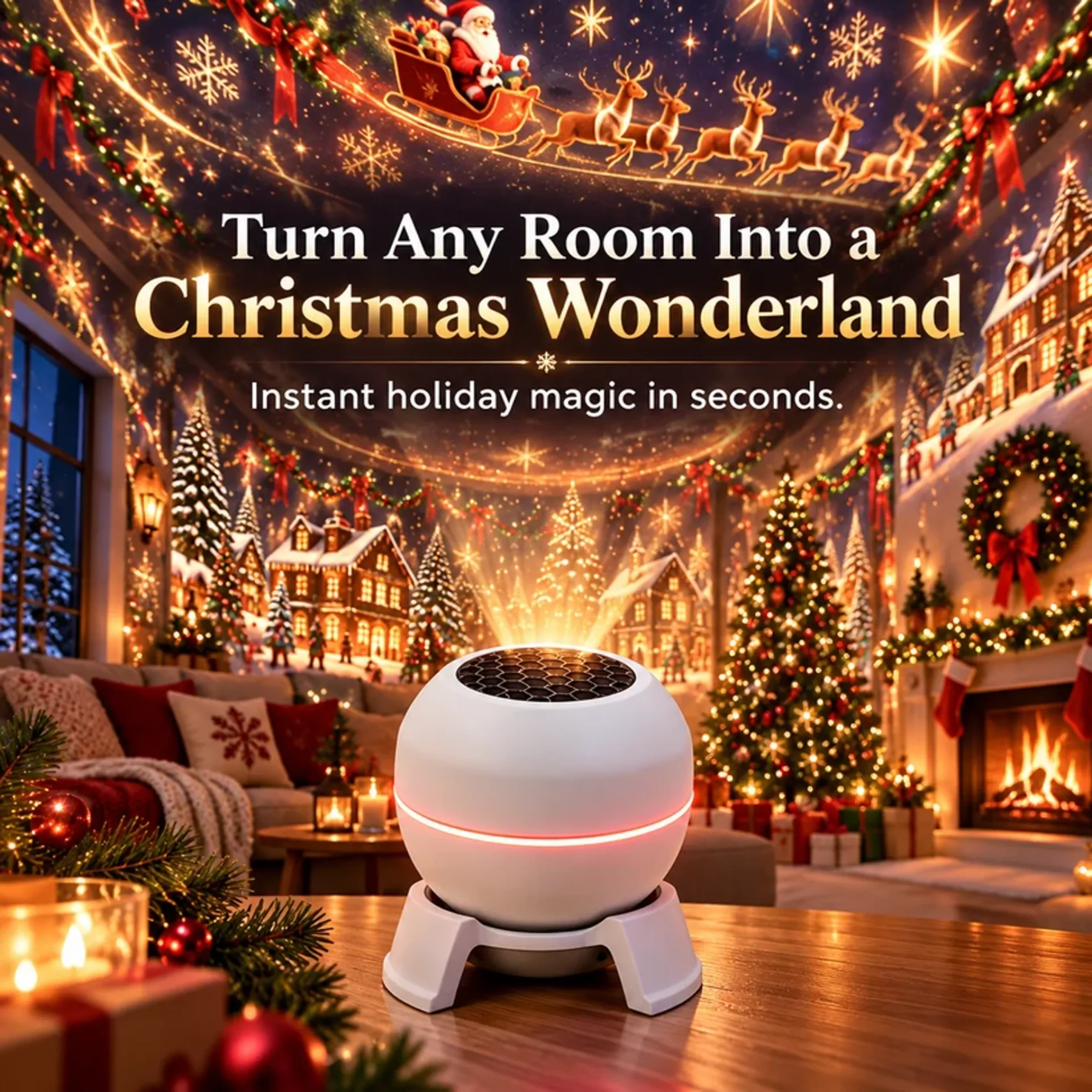🎅🎄 Turn Any Room Into a Christmas Wonderland – Holiday Projection Night Light