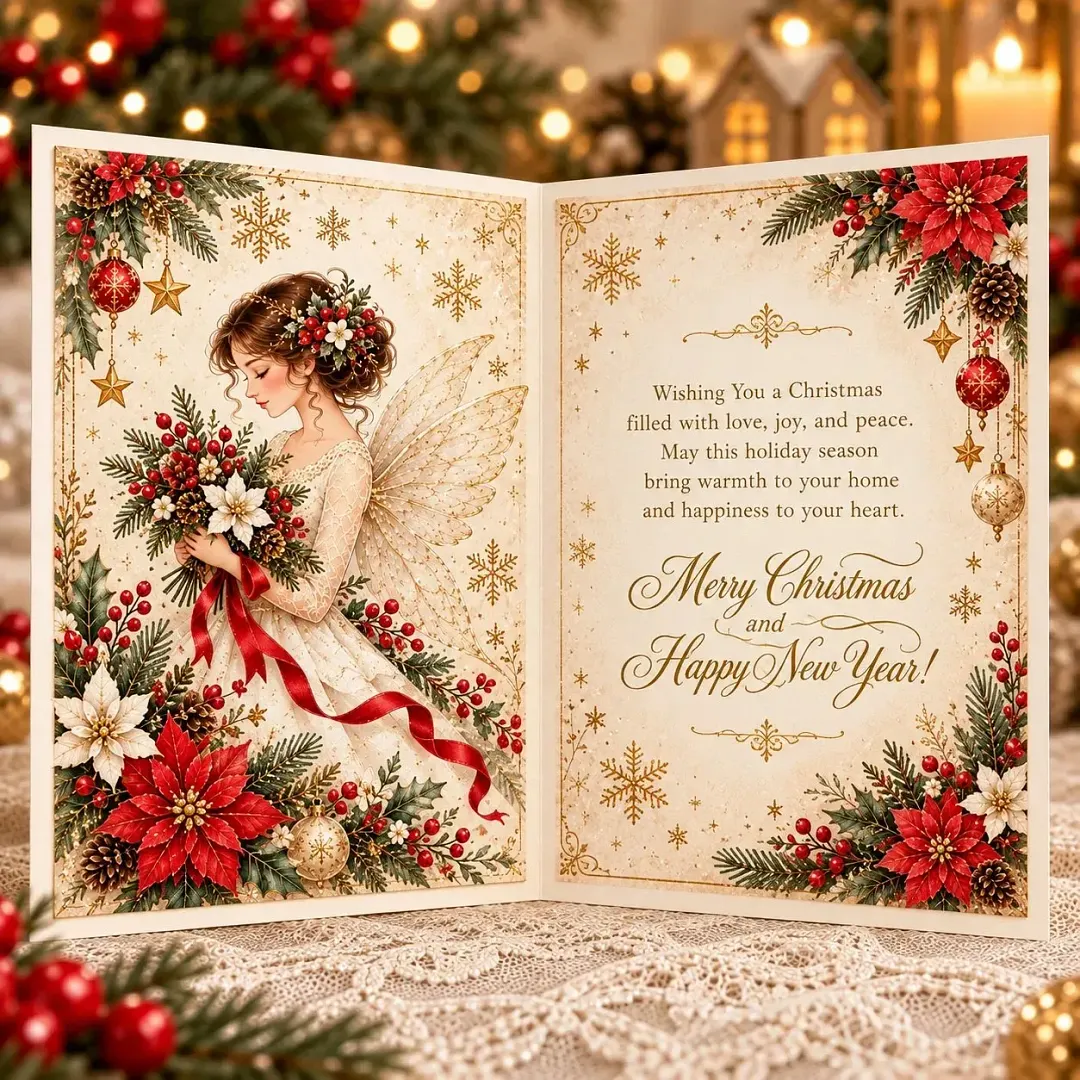 🔥Last Day 49% OFF✨3D Christmas Angel Greeting Card