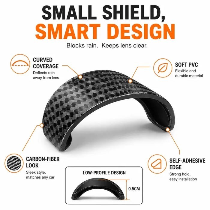 Soft PVC Sun Shade Cover, Waterproof Protector Hood for Reversing Backup Camera