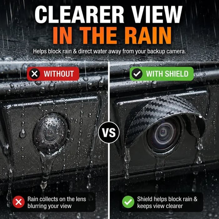 Soft PVC Sun Shade Cover, Waterproof Protector Hood for Reversing Backup Camera